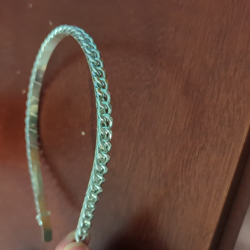 Silver chain headband